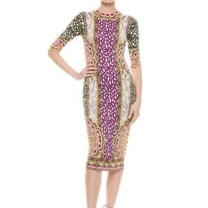 NWT $350 Alice + Olivia Delora Fitted Midi Dress!